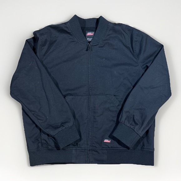 Genuine Dickies Work Jacket Mens XL Black Soft Lined Zip Front Utility Warm Drty - Picture 1 of 10